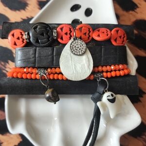 Halloween Themed Bracelet Set with Charms